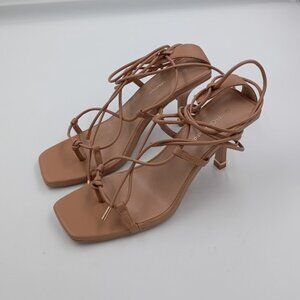 BCBGeneration Marxa Leather Strappy Pumps Tan Women's Size 9